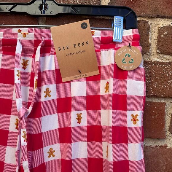 RAE DUNN $68 Women's 2-Pack Jogger Pants Christmas medium New - Picture 5 of 9